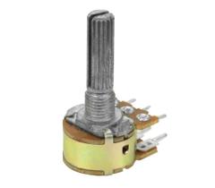 Potenciometro rotativo duplo 1 mega - 6 terminais extriado l20 Potenciometro rotativo duplo 1 mega - 6 terminais extriado l20