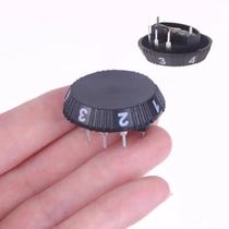 Potenciômetro Rotativo Preto 1-6 50K Com Interruptor Uma Revolução 10 Marchas WH28-5-B503