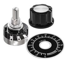 Potenciômetro Taiss RV24YN20S 500K ohm com botão e mostradores x2 Potenciômetro Taiss RV24YN20S 500K ohm com botão e mostradores x2