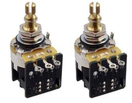 Potenciômetros CTS 500K Push Pull Short Shaft Audio Taper Potenciômetros CTS 500K Push Pull Short Shaft Audio Taper