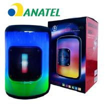 Potente Caixa de Som Bluetooth FM Bateria Longa Duração LED