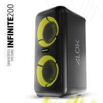 Potente Caixa de Som Bluetooth WAAW INFINITE 200 160W RMS TWS LED Party Potente Sound Box 12h de bateria