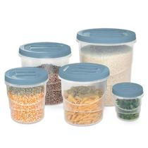 Potes 5 Unidades Organizadores Multiuso Branco Azul Vermelho