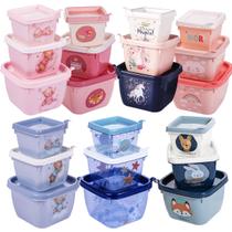 Potes de Papinha 3 Unidades Empilháveis 140 270 470ml para Micro-Ondas Plasútil