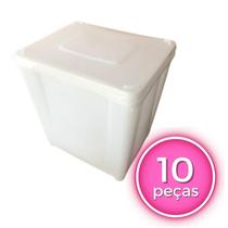 Potes De Plastico 10Lts Bpa Free - Kit 05 Peças - Np Embalagens