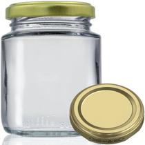 Potes De Vidro 240ml Com Tampa Metálica 65mm - Kit 10und