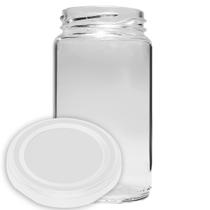 Potes de Vidro 347ml Conserva Geleia Doces com Tampa de Metal - 24 Unidades Potes de Vidro 347ml Conserva Geleia Doces com Tampa de Metal - 24 Unidades