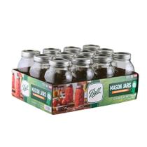 Potes de Vidro Ball Mason 946 ml com Tampa Hermética - Pacote com 12 Potes de Vidro Ball Mason 946 ml com Tampa Hermética - Pacote com 12
