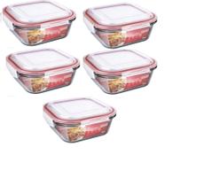 Potes de Vidro Brascooker Hermético 520 ml - Kit 5 unidades Potes de Vidro Brascooker Hermético 520 ml - Kit 5 unidades