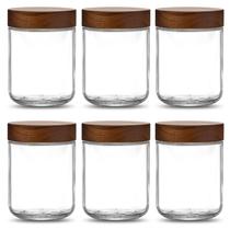 Potes de Vidro Danmu para Aveia Overnight 16oz - Kit com 6 Unidades Potes de Vidro Danmu para Aveia Overnight 16oz - Kit com 6 Unidades