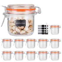Potes de Vidro Encheng 200 ml com Tampa Hermética, Kit com 12 Potes de Vidro Encheng 200 ml com Tampa Hermética, Kit com 12