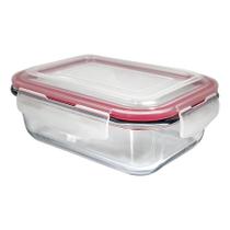 Potes De Vidro Hermético Com Tampa Retangular Lock Marmita Fit 1500ml Potes De Vidro Hermético Com Tampa Retangular Lock Marmita Fit 1500ml