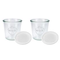 Potes de Vidro para Armazenamento de Alimentos WECK 742, 2x500ml com Tampas Potes de Vidro para Armazenamento de Alimentos WECK 742, 2x500ml com Tampas
