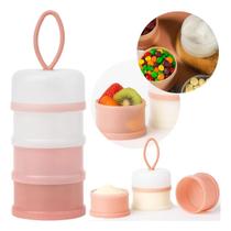 Potes Empilháveis 3 Compartimentos Rosa 21020 - Buba