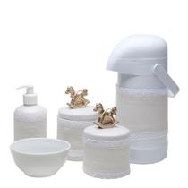 Potes Garrafa Molhadeira Porta Álcool Capa Cavalinho Dourado