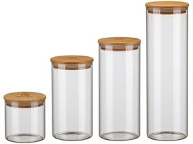 Potes hermáticos porta-mantimentos com tampa de bambu electrolux - 4 unidades 41044630 Potes hermáticos porta-mantimentos com tampa de bambu electrolux - 4 unidades 41044630
