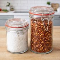 Potes Hermético Mantimento Vidro Cozinha 750ml 300ml Kit 4pç Potes Hermético Mantimento Vidro Cozinha 750ml 300ml Kit 4pç
