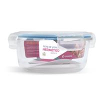 Potes Hermético Vidro Redondo Médio Salada Fit 620ml
