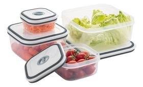 Potes Herméticos 4 Unid 2l Electrolux Branco E Cinza