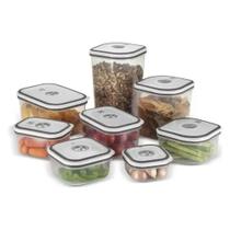 Potes Herméticos De Plástico Cinza Com 8 Unidades Electrolux Potes Herméticos De Plástico Cinza Com 8 Unidades Electrolux