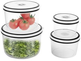 Potes Herméticos Electrolux de Plástico Branco Redondo com 4 Unidades