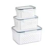 Potes Herméticos Organizadores Geladeira Freezer Com 3