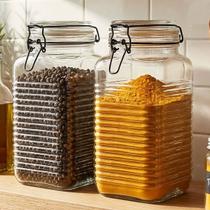 Potes Herméticos Porta Mantimentos Vidro De 1,780ml Kit 2pçs Potes Herméticos Porta Mantimentos Vidro De 1,780ml Kit 2pçs