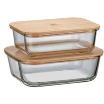 Potes Herméticos Refratários com Tampa de Bambu Electrolux Potes Herméticos Refratários com Tampa de Bambu Electrolux