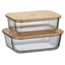 Potes Herméticos Refratários com Tampa de Bambu - Electrolux Potes Herméticos Refratários com Tampa de Bambu - Electrolux