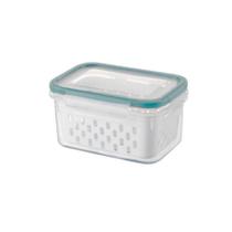 Potes Herméticos Top Rio 3 Peças Cesto Removível 850/1750/3300ml Transparente Azul Potes Herméticos Top Rio 3 Peças Cesto Removível 850/1750/3300ml Transparente Azul