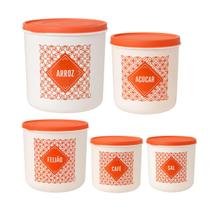 Potes Mantimentos 5 Peças Super Resistente Jogo De Potes