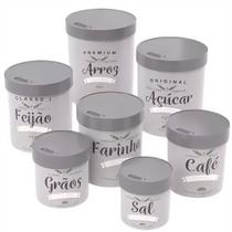 Potes Mantimentos Arroz Cafe Redondo Cj 7 Peças Plasutil