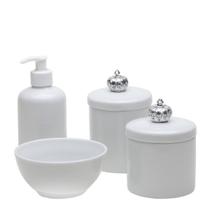 Potes, Molhadeira e Porta Álcool-Gel Coroa Prata Quarto Bebê Infantil Menina Menino Potes, Molhadeira e Porta Álcool-Gel Coroa Prata Quarto Bebê Infantil Menina Menino