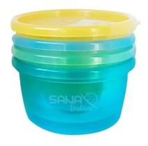 Potes Multiuso 236ml com 4 Unidades - Sana Babies Meninos Potes Multiuso 236ml com 4 Unidades - Sana Babies Meninos