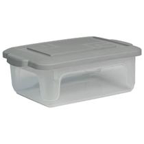Potes Organizador Cinza 1,5L Com Tampa Unidade