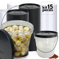 Potes Para Kits Militares 3.2L Transparente - 15 Pçs Potes Para Kits Militares 3.2L Transparente - 15 Pçs