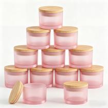 Potes para velas GLATABAM 4 oz fosco em pó, kit com 12 Potes para velas GLATABAM 4 oz fosco em pó, kit com 12