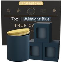 Potes para velas True Candle 7 oz Azul Meia-Noite 12 un. Potes para velas True Candle 7 oz Azul Meia-Noite 12 un.