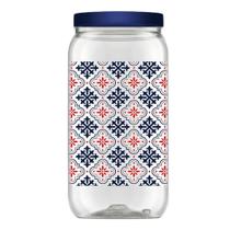 Potes Plástico Multiuso Organizador Cozinha Azulejo Português Mantimentos - Potes Plástico Multiuso Organizador Cozinha Azulejo Português Mantimentos -