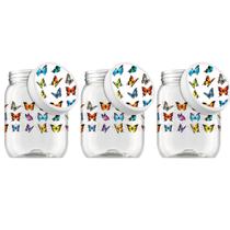 Potes Plástico Organizador Bandeirante Borboleta 1,7L 3 unid