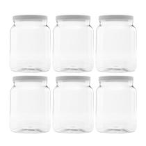 Potes Plásticos para Armazenamento CLEARVIEW CONTAINERS 64oz 6 unidades Branco