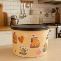 Potes porta mantimentos capivara multiuso 2l container redondo