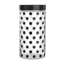 Potes Porta Mantimentos Organizador Cozinha Poá Plástico Bolinhas 1,8LT ou 1LT - Potes Porta Mantimentos Organizador Cozinha Poá Plástico Bolinhas 1,8LT ou 1LT -