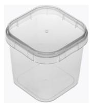 Potes Quadrados Bolo No Pote Plastilania 220ml - 10 Unid. Cor Transparente