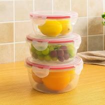 Potes Redondos Herméticos Com Tampa Kit Com 3 Comida Frutas