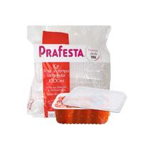 Potes Reutilizaveis Com Tampa Transparente 1000ml - 48 Und