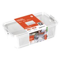 Potes Slim Herméticos Tampa Com Trava e Separador de Água Interno Para Frutas e Saladas