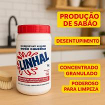 Potes Soda Linhal Granulada 1kg Faz Sabão Pura
