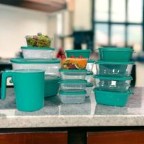 Potes Transparente E Colorido Kit C/20 + 1 Jarra P/ Suco