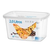 Potes Transparente Volare Rischioto 2L Retangular - 2,0 Litros - PANAMI